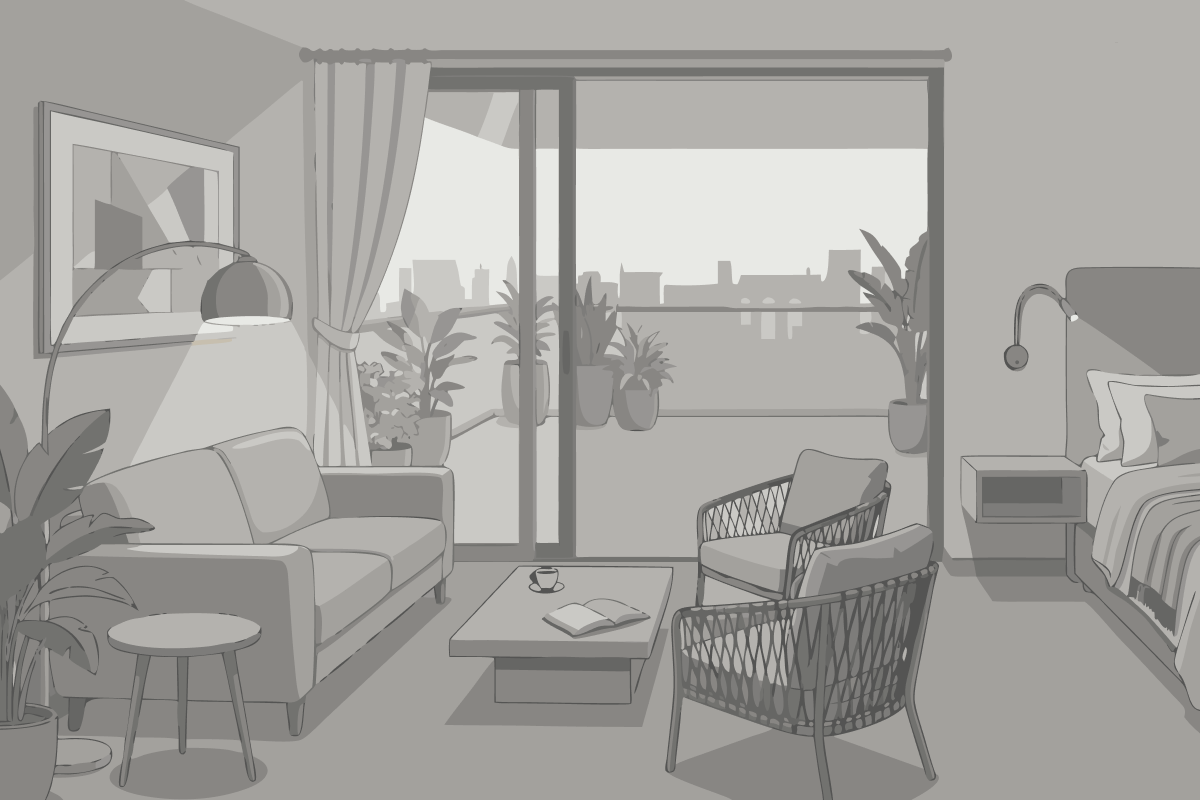 Hébergement Standard Économique - Appartement pour 6 Personnes avec 1 Chambre et 1 Alcôve